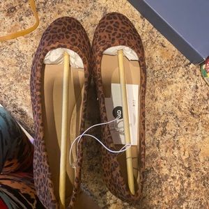 Animal print flats